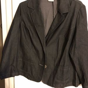 Kim rogers denim blazer size 18w